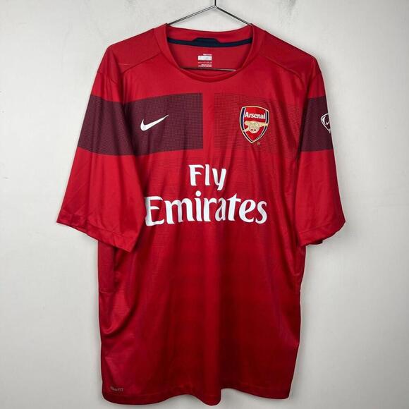 Nike Arsenal Fly Emirates Jersey Men’s L Red Soccer Shirt Thailand - Picture 1 of 9